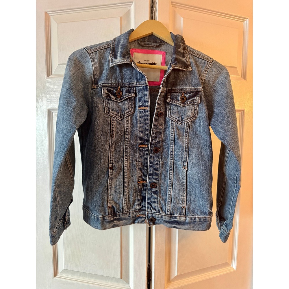 Abercrombie Kids Size XL Girls‎ Blue Jeans Jacket Longsleeved